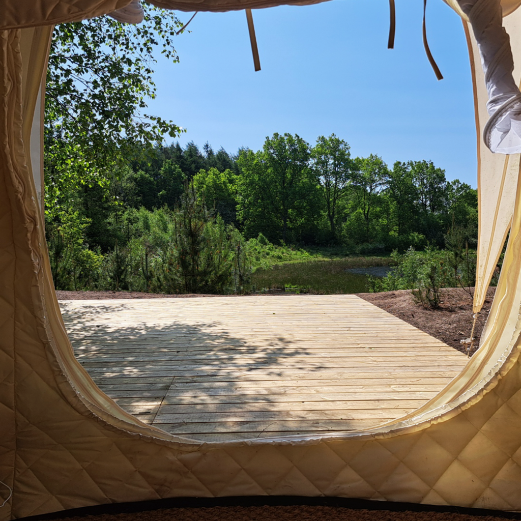 Glamping, telt, skov, natur