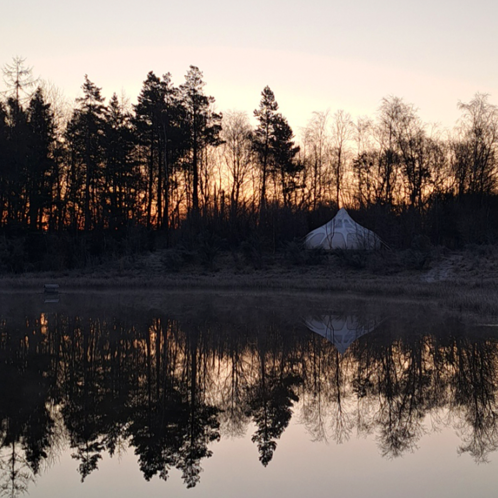 glamping, sø, telt